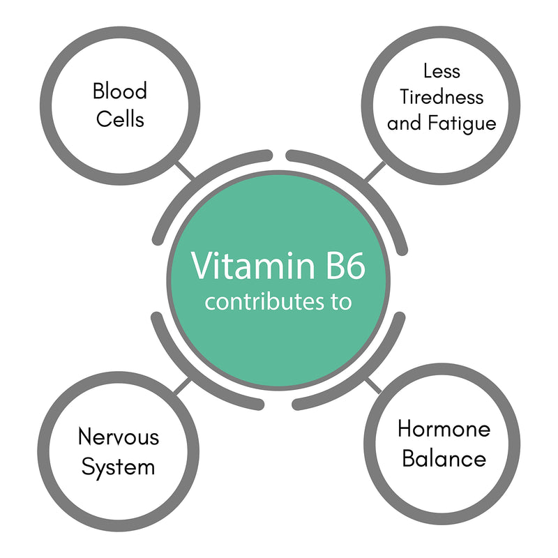 [Australia] - SynBio Premium - Vitamin B6 100mg Capsules | Vegan | Pyridoxine | Supports Regulation of Hormonal Activity | Reduces Fatigue | Promotes Red Blood Cell Formation | Made in The UK 