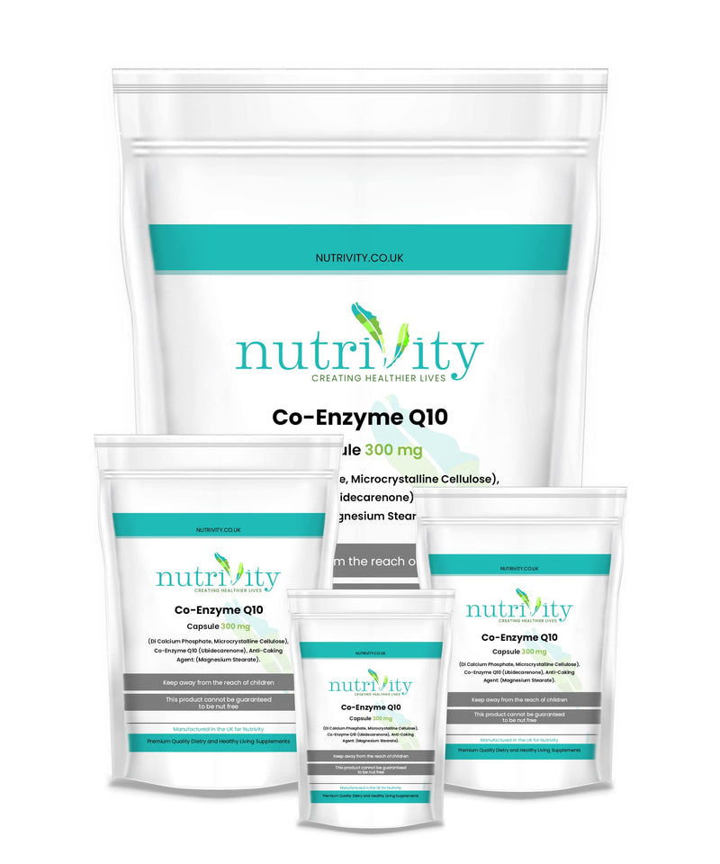 [Australia] - CoQ10 300mg Vegan Capsule - Co Enzyme Q10 High Strength Naturally Fermented Ubiquinone - Made in The UK by Nutrivity (120) 120 