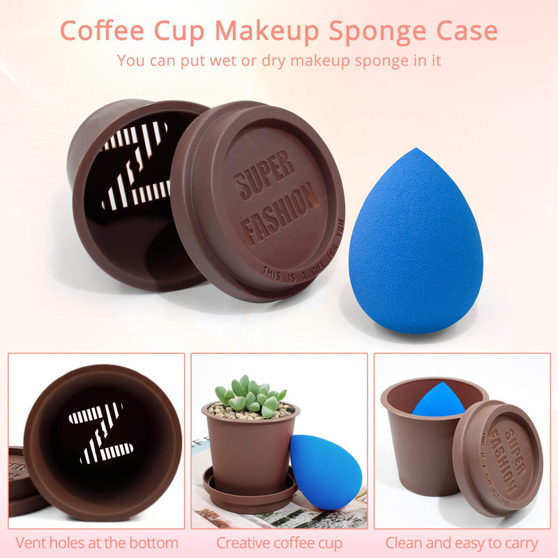 [Australia] - Foonbe Makeup Sponge, Latex Free and Vegan Makeup Blender Beauty Sponge, for Powder, Cream or Liquid Application (1 Pc, Blue) 