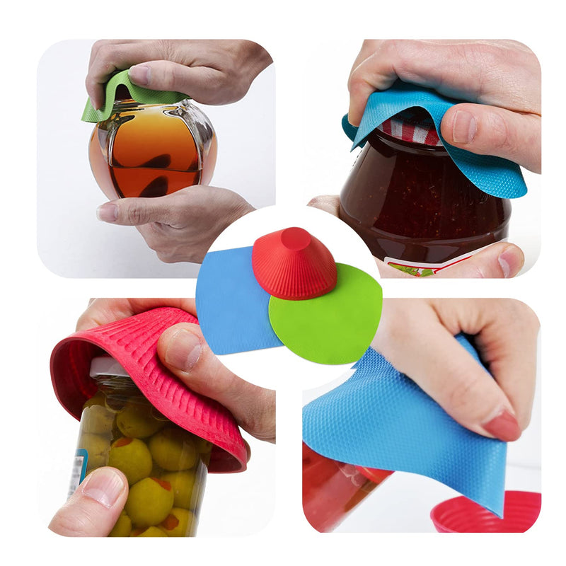 [Australia] - Jar Gripper GWAWG 3 Pcs Bottle Lid Tops Openers,Anti-Slip Beer Bottle Lid Openers, Multi-Purpose Reusable Cooking Gadgets Fit for Most Bottles 