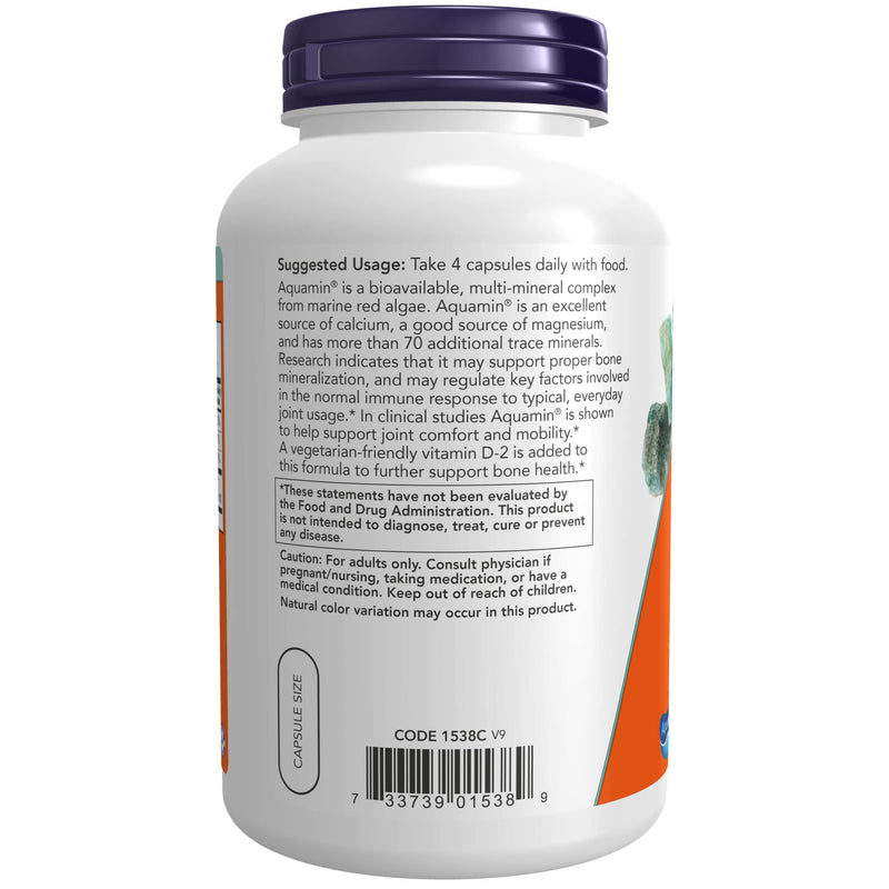 [Australia] - NOW Supplements, Red Mineral Algae Plus Vitamin D-2, Joint Health*, 180 Veg Capsules 