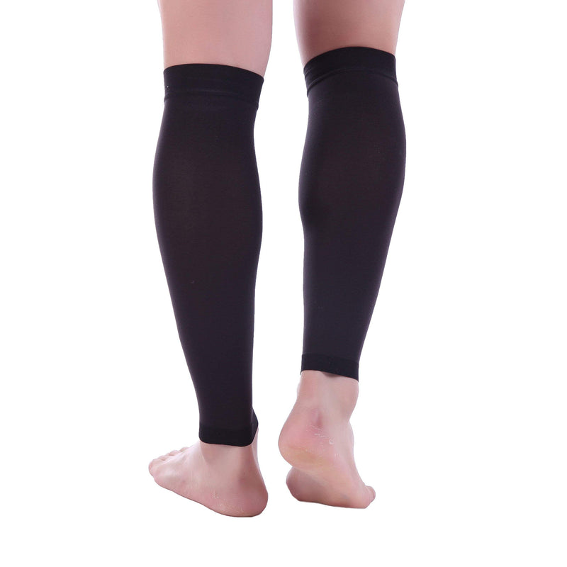 [Australia] - Doc Miller Calf Compression Sleeve Men - 30-40 mmHg, Medical Grade Calf Sleeves for Men and Women Supports Shin Splints, and Varicose Veins Recovery - 1 Pair XX-Large Size - Black Calf Sleeve Jet Black 