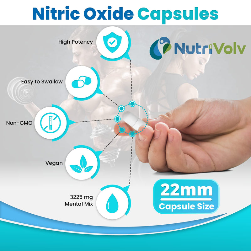 [Australia] - Nitric Oxide L-Arginine 100% Pre Workout Supports Athletic Performance and Muscle Building | 120 Capsules 