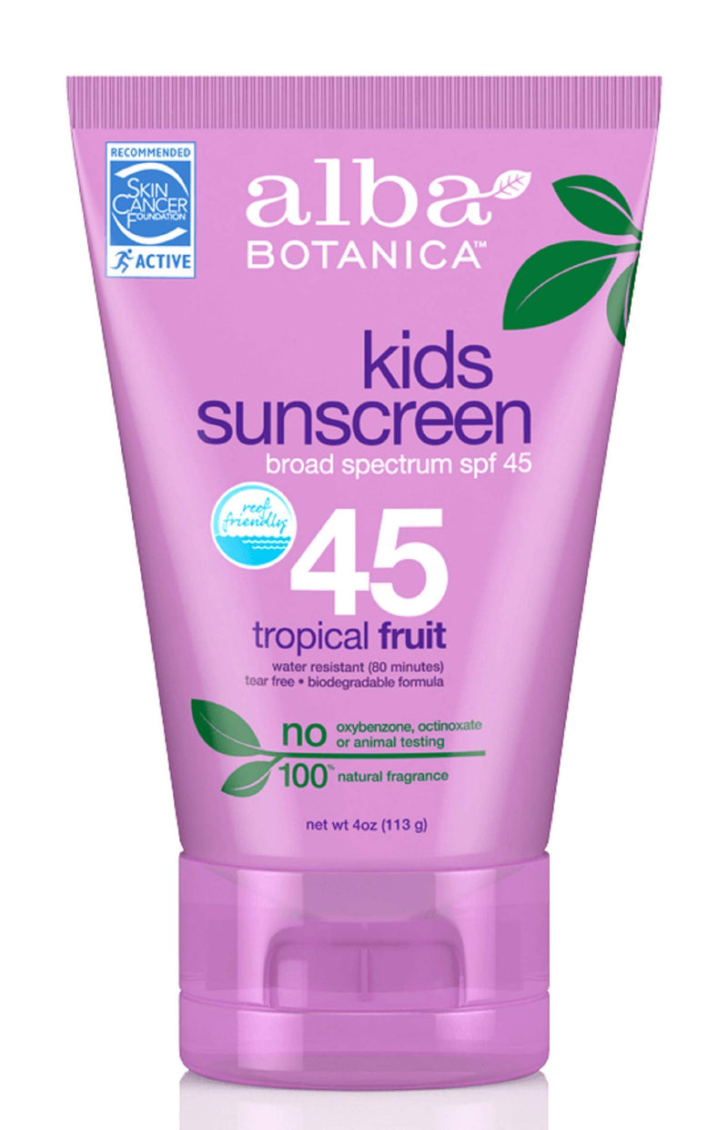 [Australia] - Alba Botanica Very Emollient, Kids Sunscreen SPF 45 4 oz (Pack of 2) 