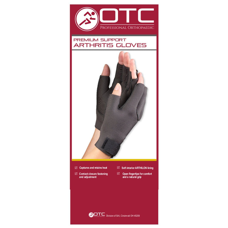 [Australia] - OTC Premium Support Arthritis Gloves, 1 Pair, Medium Black Medium (1 Pair) 