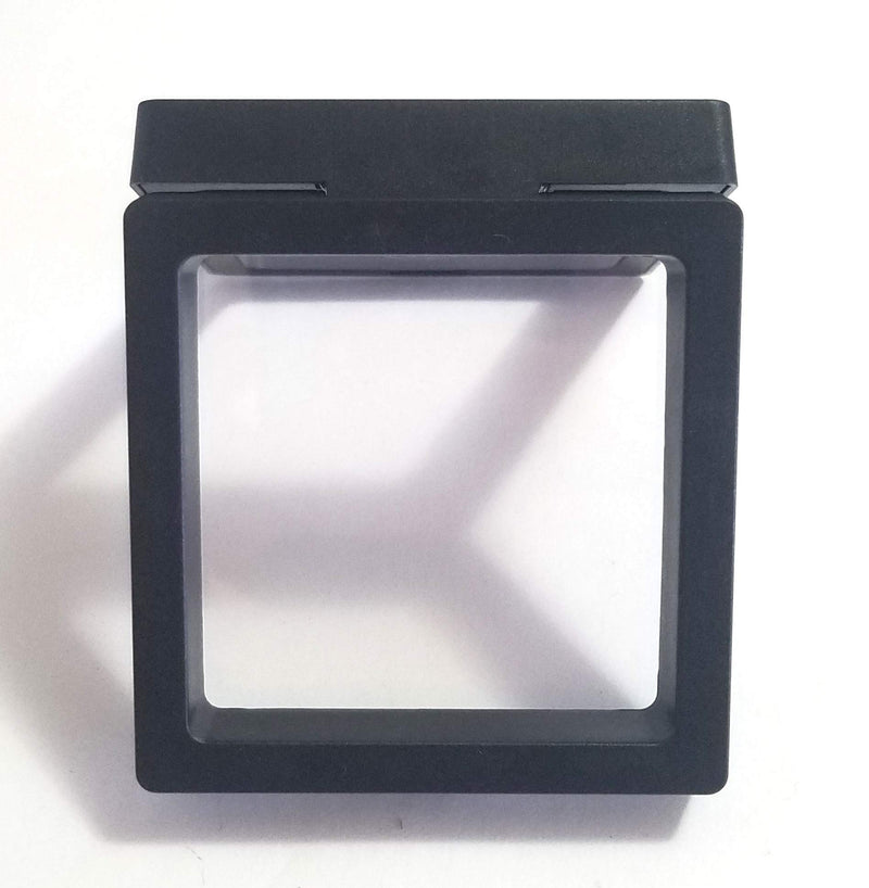 [Australia] - JM Future Black Transparent 3D Floating Frame Display Holder/Box/Frames for Challenge Coins, AA Medallions, Antique, Jewelry,Gift, White, 2.75 x 2.75 x 0.75 Inches (Set of 3 pcs) Set of 3 Pcs 