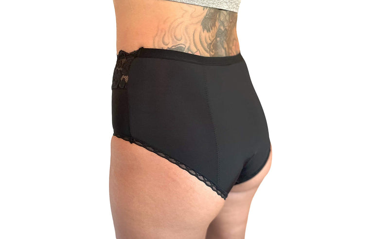 [Australia] - HEMSLEY Period Pants, UK Size 6 to 28, Leakproof, Breathable, Eco Friendly, High Waist, Lace Detail, Medium to Heavy Flow 16 