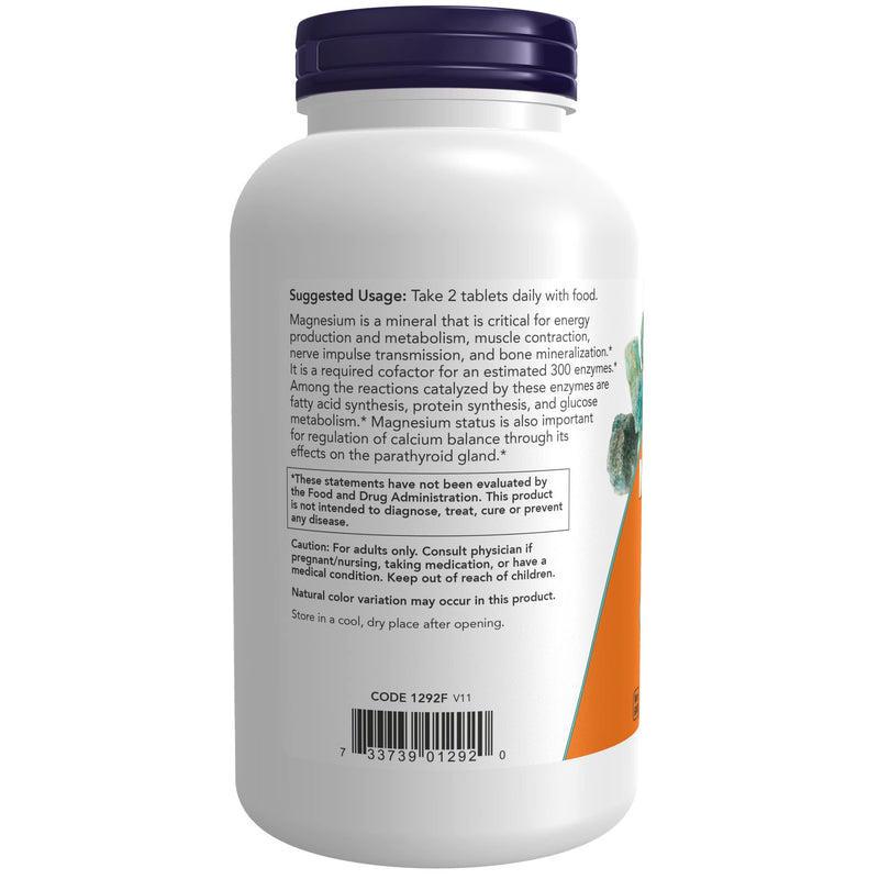 [Australia] - NOW Supplements, Magnesium Citrate 200 mg, Enzyme Function*, Nervous System Support*, 250 Tablets 250 Count (Pack of 1) 