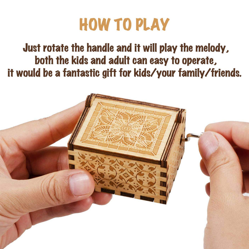 [Australia] - ukebobo Wooden Music Box- You are My Sunshine Music Box, from Son to Dad, Unique Music Box for Dad - 1 Set 