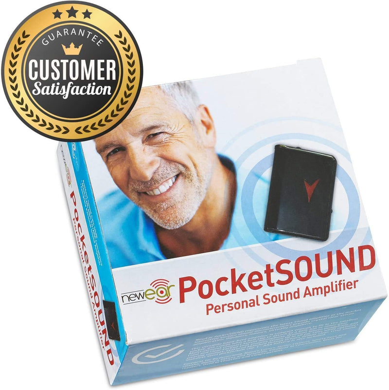 [Australia] - Personal Sound Amplifiers - (2 Pack) Personal Audio Amplifier Device and Voice Enhancer Device for Sound Gain of 50dB, Up to 100 Feet Away, Pocket Hearing Devices 