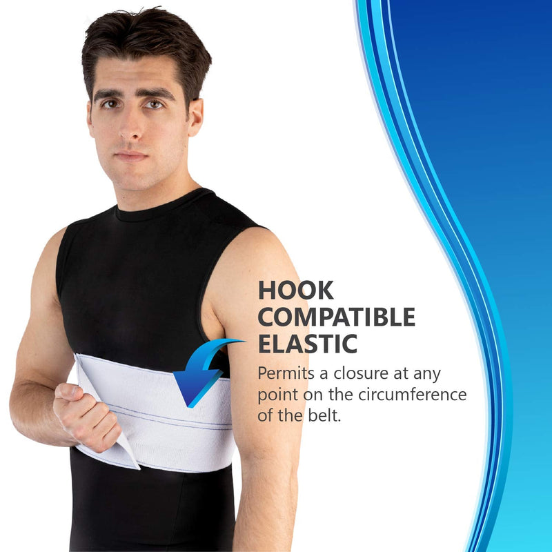 [Australia] - NYOrtho Elastic Rib Support Belt - Torso Compression Rib Brace Treatment Wrap for Natural Healing (Male - Fits 60"-75" Chest) 60-75 Inch (Pack of 1) Male 