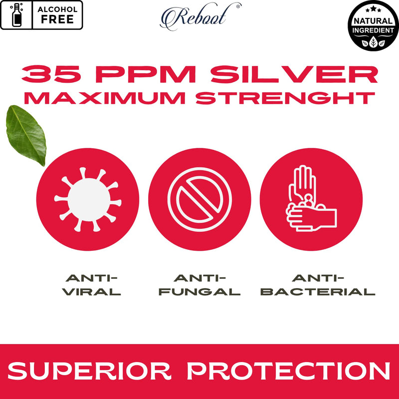[Australia] - Reboot Topical Emergency Burn Gel, 35PPM Colloidal Silver Maximum Strength Fast Pain and Itch Relief for Minor Cuts, Sunburn, Wounds, Homeopathic First Aid Care (3.40oz) 