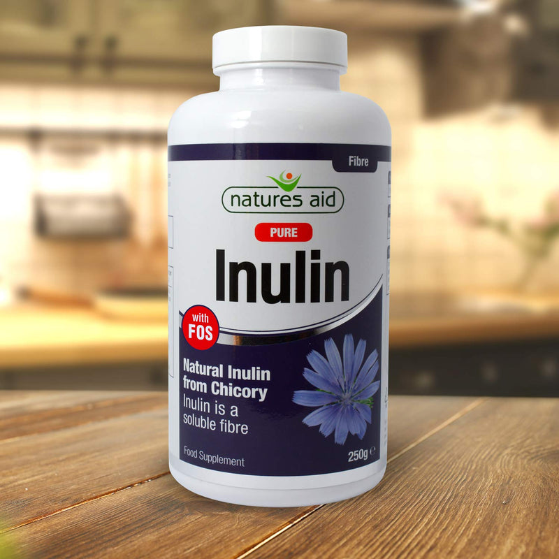 [Australia] - Natures Aid Inulin Powder, 250 g (from Chicory Root, 100% Natural with FOS, High Fibre, Low Calorie, Prebiotic, Vegan Society Approved, Made in the UK) 