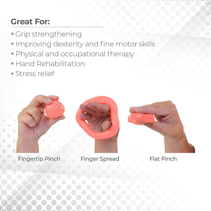 [Australia] - Sammons Preston Therapy Putty for Physical Therapeutic Hand Exercise, Flexible Putty for Finger and Hand Recovery and Rehabilitation, Strength Training, Occupational Therapy, 2 Ounce, Extra Firm, Gray 1 Pound Red - Medium Soft 
