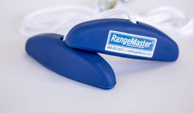 [Australia] - RangeMaster Molded Rubber Handle Shoulder Pulley │ Physical Therapy Tool │ Aids in Recovery and Rehabilitation │ Increases Mobility │ Metal Bracket Door Attachment 