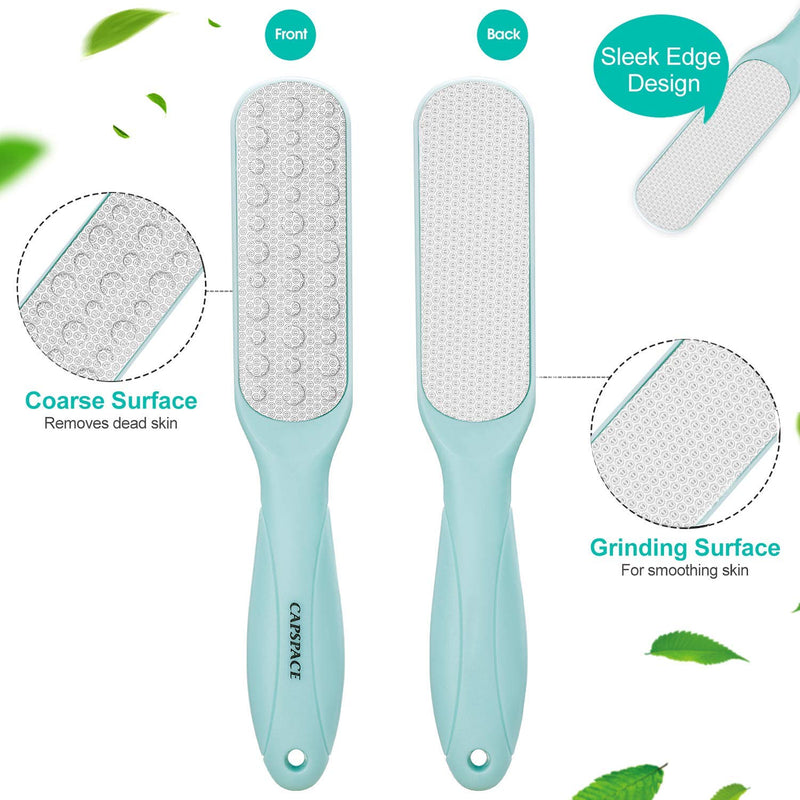 [Australia] - 3pcs Foot Files for Pedicures, 2 Stainless Steel Foot File Graters with An Extra Strong Removable Frame and a 2 Sided Foot File. Great Foot Care Products to Make Your Feet Look Healthy &Feel Refreshed A-2*GREY+1*Light Green 