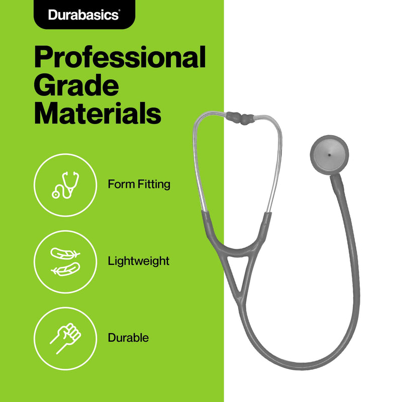[Australia] - Durabasics Stethoscope Ear Tips Replacement for Littmann Stethoscopes - Compatible with Littman Ear Tips Replacement, Stethoscope Ear Pieces, Littmann Stethoscope Parts & Cardiology IV Parts - Grey 