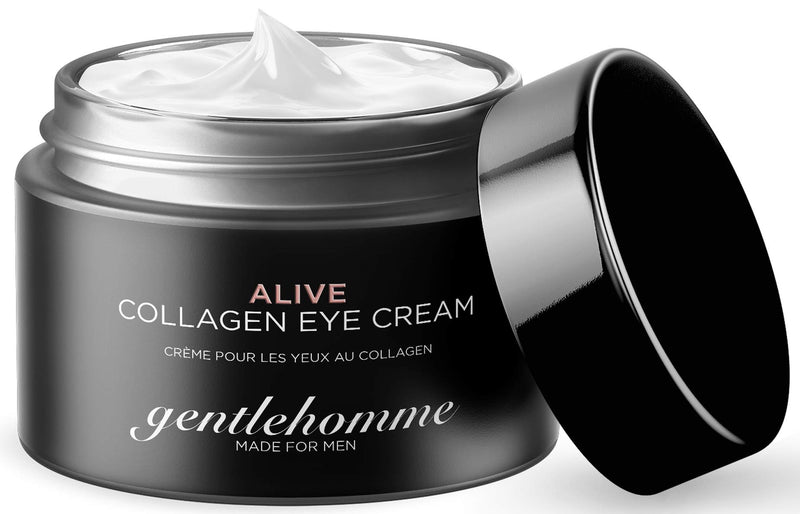 [Australia] - Collagen & Caffeine Eye Cream for Men with Hyaluronic Acid - Made in USA - Men's Anti-Aging Eye Cream for Dark Circles Eye Bags & Puffiness - Day & Night Anti Wrinkle Firming Under Eye Cream 1.7oz 