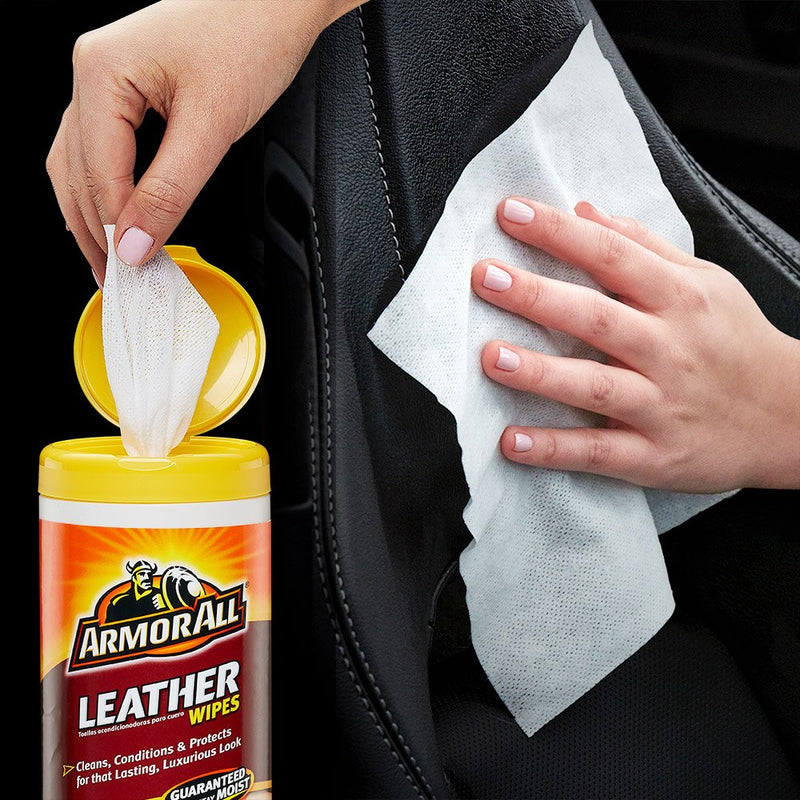 [Australia] - Interior Cleaner Car Leather Wipes by Armor All, For Cleaning Cars, Trucks and Motorcycles, 20 Count Old Style (20 Count) 