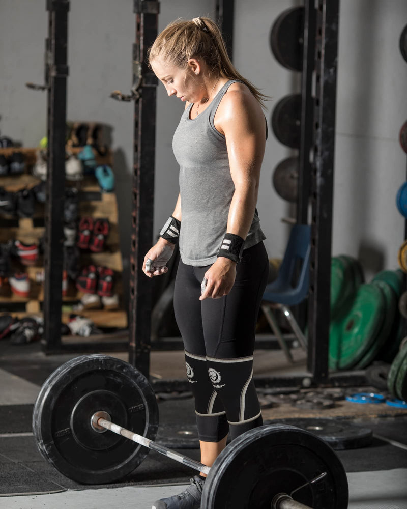 [Australia] - Knee Sleeves (1 Pair), 7mm Compression Knee Braces for Squats,Weightlifting,Powerlifting,Cross Training for Men and Women (Large,Black3) Large Black3 