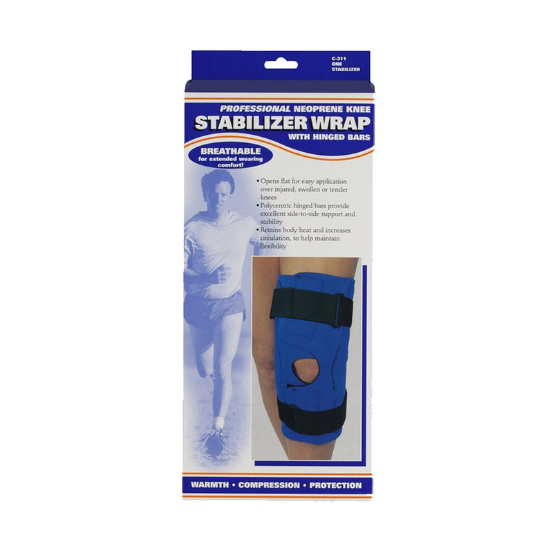 [Australia] - OTC Knee Stabilizer Wrap, Hinged Bars, Neoprene, Black, Large 