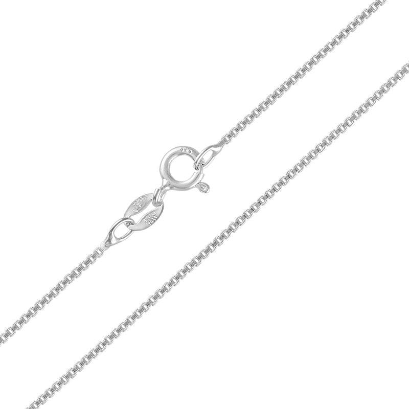 [Australia] - KISPER 925 Sterling Silver 1mm Thin Italian Box Chain Necklace 14.0 Inches 