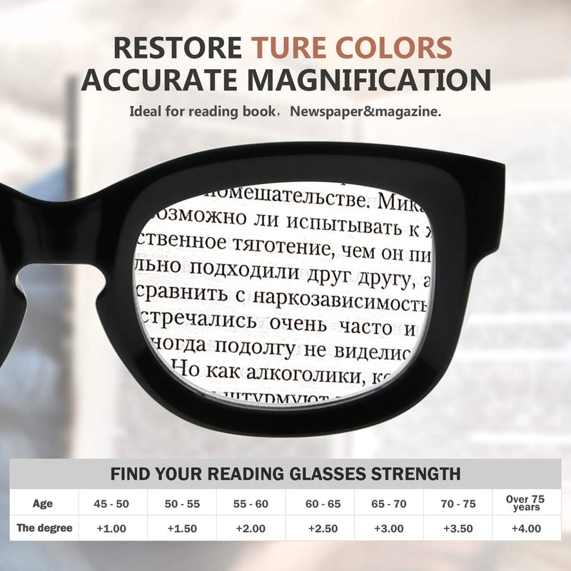 [Australia] - Eyekepper Large Frame Glasses for Women Reading - Oversize Reading Eyeglasses Readers - Black +2.00 2.0 Diopters 