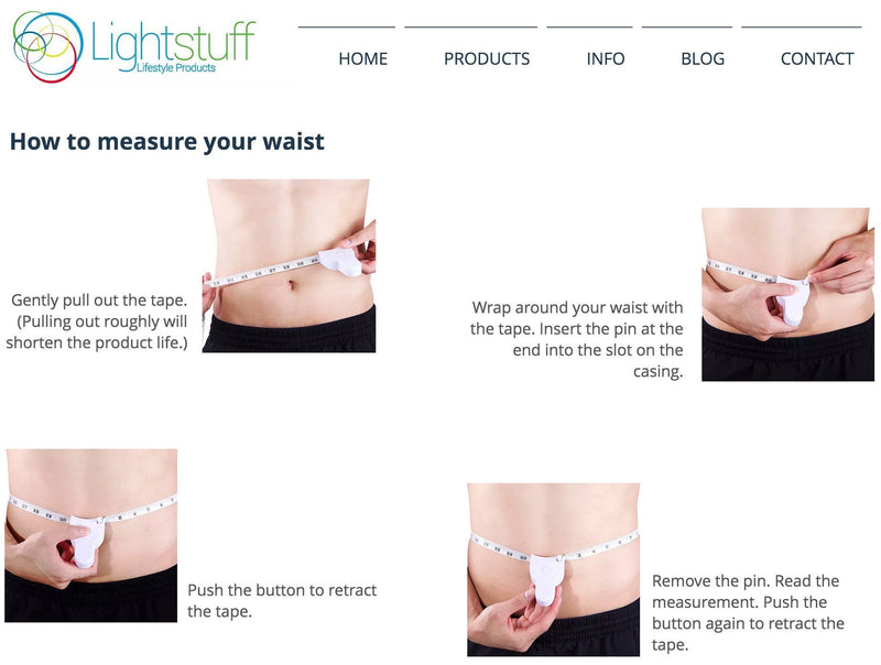 [Australia] - Body Measuring Tape - Compact, Ergonomic Body Measurement Tape with One-Button Retraction Design - Smart, Accurate Way to Track Muscle Gain, Fat Loss - Lightstuff Easy Body Tape Measure 
