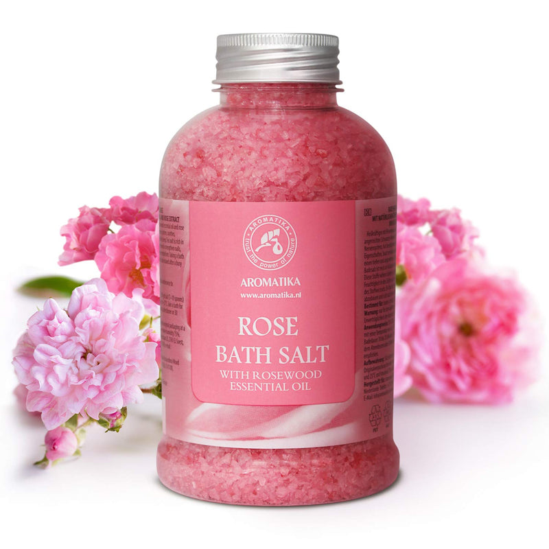 [Australia] - Rose Bath Salts 600g - Natural Rosewood Oil & Rose Extract - Best for Relaxing - Good Sleep - Beauty - Bathing - Body Care - Wellness - Relax - Aromatherapy - Spa - De-Stress Bath Salts 