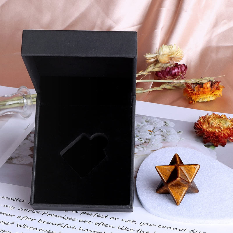 [Australia] - Hxswkk Tiger Eyes Crystal Merkaba Stars Hand Carved Gemstones Therapy for Reiki Spiritual Energy Gifts 1inches 