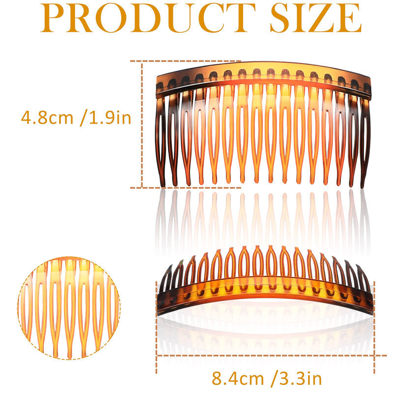 [Australia] - 12 Pieces French Side Combs Plastic Twist Comb Strong Hold Hair Clips Accessories for Girls Women (16 Teeth) 16 Teeth 