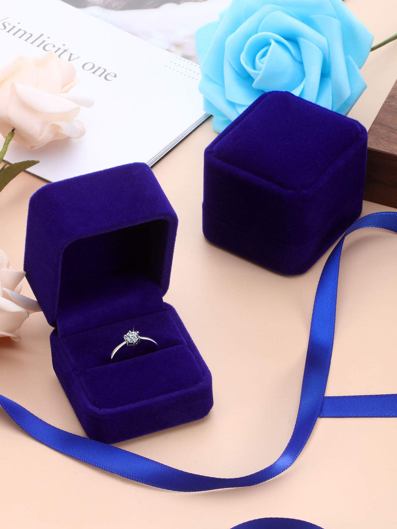 [Australia] - Zhanmai 12 Pieces Velvet Ring Earring Box Gift Jewelry Case Gift Boxes for Wedding, Engagement, Birthday and Anniversary (Royal Blue) Royal Blue 