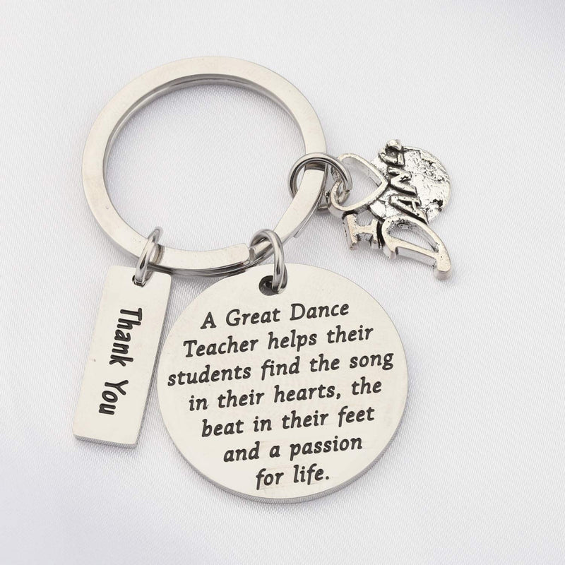 [Australia] - BNQL Dance Teacher Gifts Keychain Dance Instructors Gifts Dance Jewelry Gifts Thank You Dance Coach Gifts Love to Dance Charm 