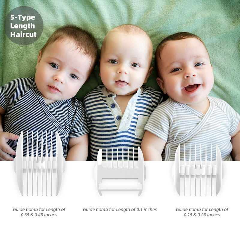 [Australia] - Baby Hair Clipper, Quiet Hair Trimmer for Kids and Children, Waterproof Rechargeable Cordless Haircut Kit for kids 