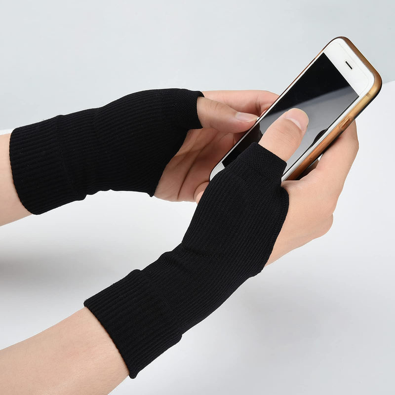 [Australia] - Thumb Wrist Compression Gloves (1 Pair), Breathable Wrist Support Brace Thumb Sleeve with Soft Gel Pads for CMC Joint Pain Relief, Comfortable Thumb Brace for Arthritis, Tendonitis, Sprains, Strains, Carpal Tunnel and Trigger Thumb Black 