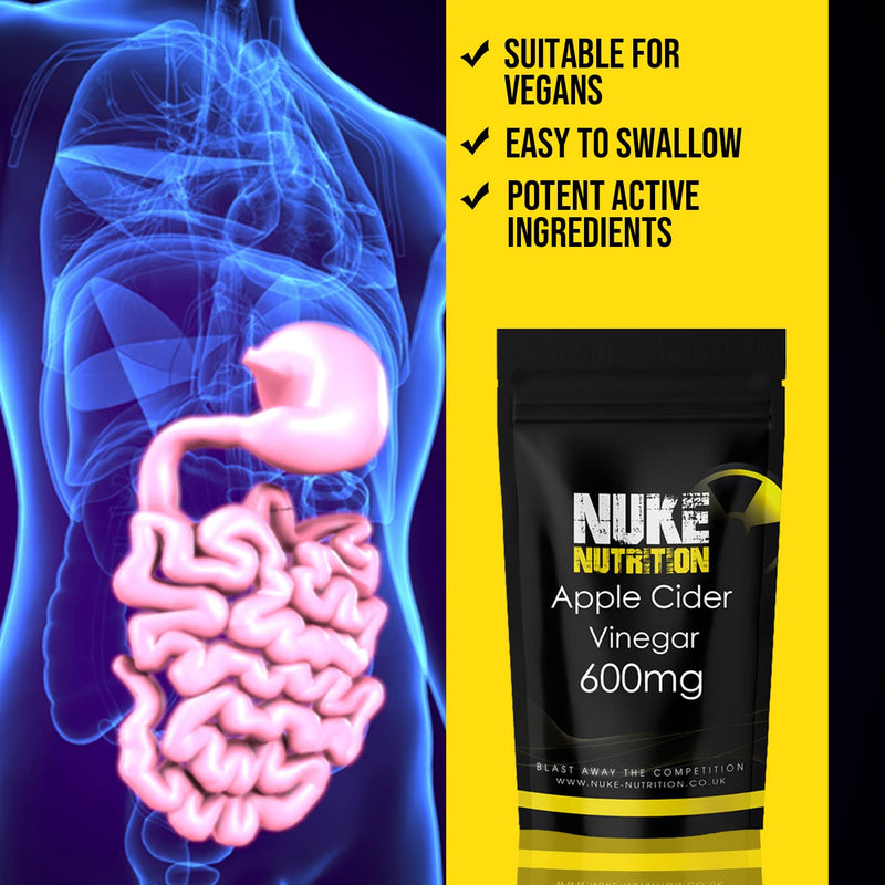 [Australia] - Nuke Nutrition Apple Cider Vinegar Capsules with Mother - 60 Capsules - High Strength ACV 60 Count (Pack of 1) 