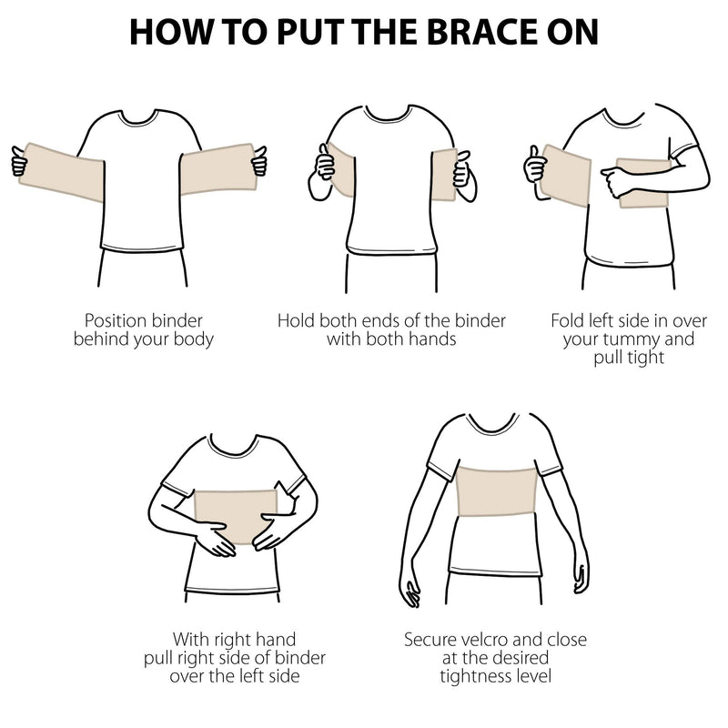 [Australia] - ORTONYX 6.25" Broken Rib Brace Unisex - Elastic Chest Wrap Comppression Support Belt - Rehabilitation of Cracked, Fractured, Dislocated Ribs Post-Surgery Aid Plus Size 3XL Beige / ACOX5226-BG-3XL 3X-Large (Pack of 1) 