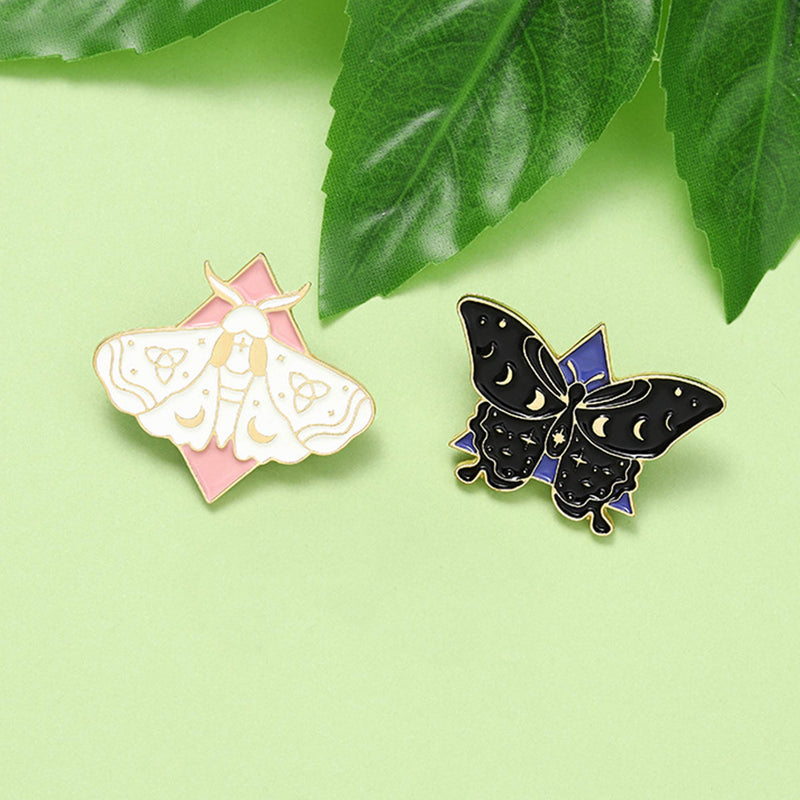 [Australia] - Dragonfly Moth Butterfly Enamel Lapel Pin Sets Insect Brooch Pins Fashion Accessory for Backpacks Badges Hats Bags for Women Girls Kids Gift Butterfly-2Pics-2 