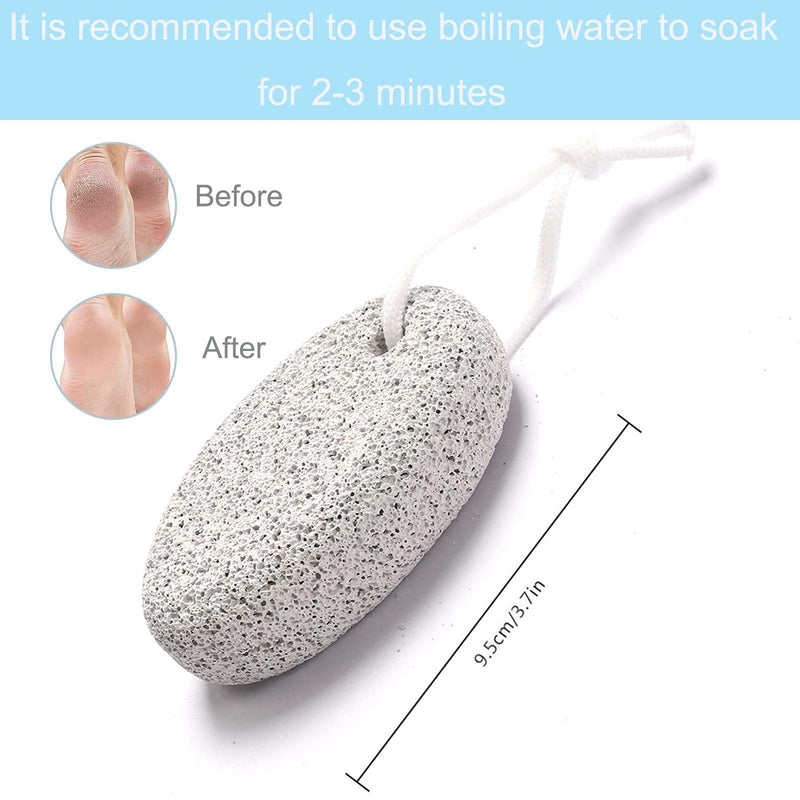 [Australia] - Natural Pumice Stone for Feet, Borogo 3-Pack Lava Pedicure Tools Hard Skin Callus Remover for Feet and Hands - Natural Foot File Exfoliation to Remove Dead Skin, Heels, Elbows, Hands A-white 