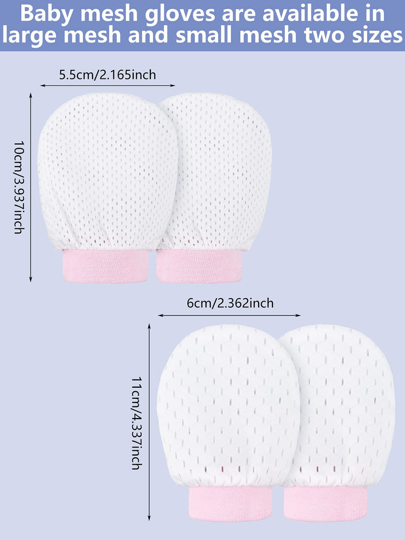 [Australia] - 6 Pairs Baby's No Scratch Gloves Breathable Mesh Mitten Gloves Unisex Newborn Mittens for 0-12 Months Baby 