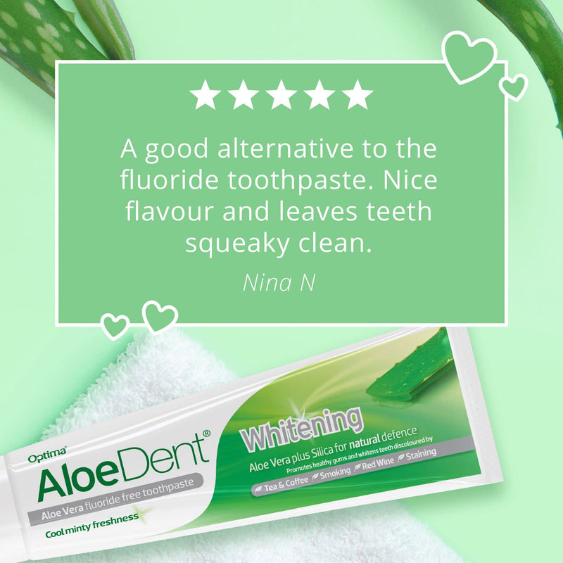 [Australia] - Aloe Dent Whitening Aloe Vera Toothpaste Fluoride Free, Natural Action, Vegan, Cruelty Free , SLS Free, Naturally White, Healthy Gums , 100 ml 100 ml (Pack of 1) 