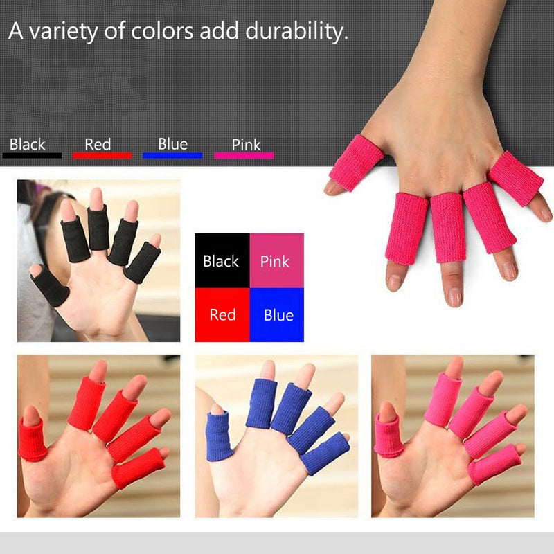 [Australia] - Finger Sleeves, GranVela 10 Pcs Professional Nylon Finger Protective Cover for Basketball, Volleyball, Tennis, Badminton and more (Pink) 