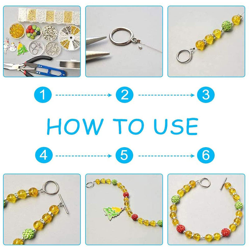 [Australia] - UNICRAFTALE 10 Sets 304 Stainless Steel Toggle Clasps Bar and Ring Clasps Silver Tones End Clasps Connectors for Women Bracelet Necklace Jewelry Making 21mm Long 