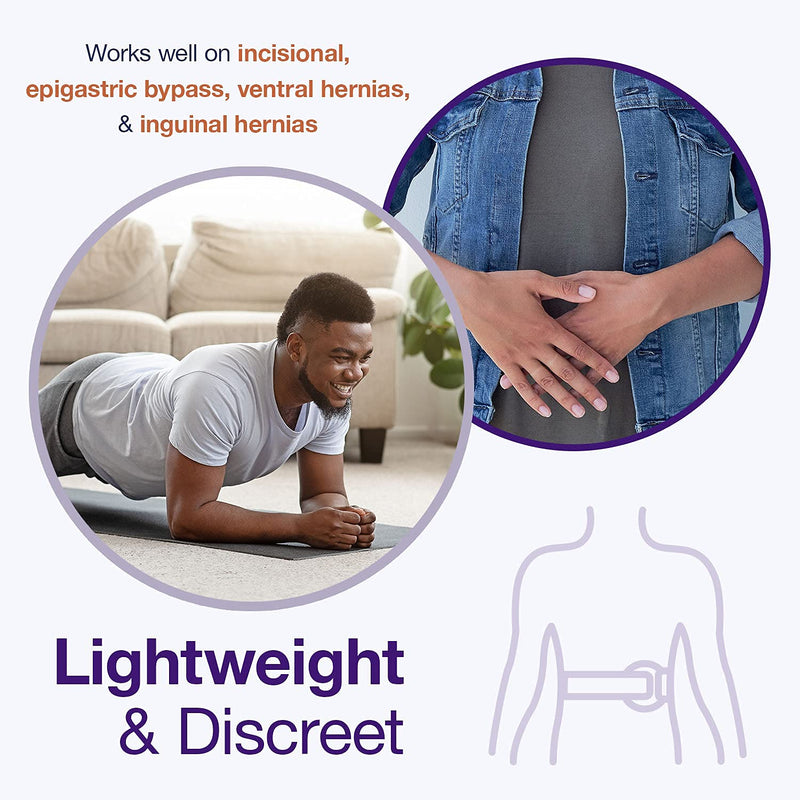 [Australia] - Armor Adult Umbilical Hernia Truss Support Belt for Relief of Abdominal Pain and Pressure, Stretchy Elastic Tummy Control Comfort for Men and Women, Size Large Large (Pack of 1) 