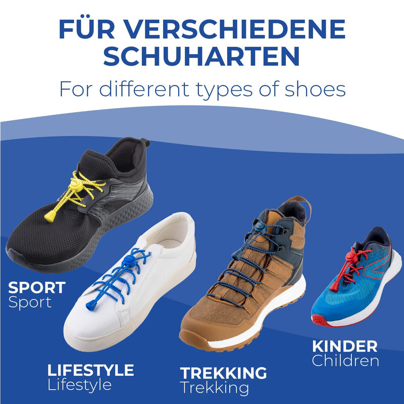 [Australia] - EVEREST FITNESS Elastic Laces Sports No Tie Shoe Laces Adjustable With Quick Release Fasteners For Kids, Adults, Running, Cycling & Exercise Grey 