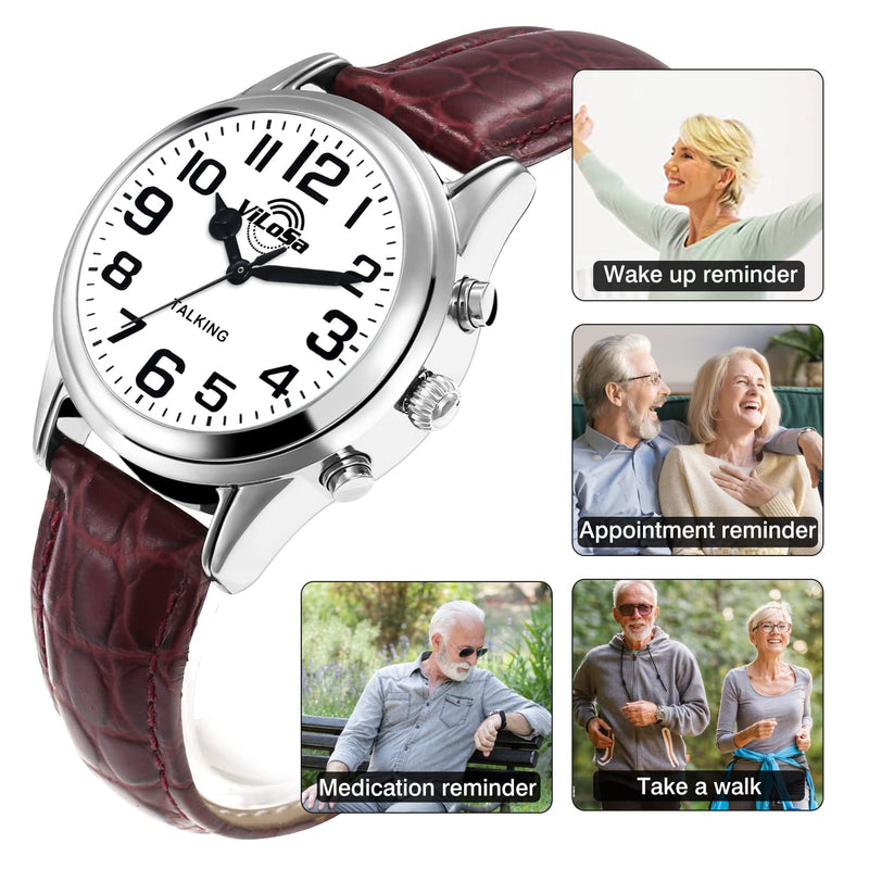 [Australia] - English Talking Watch for Blind Seniors and Visually Impaired People Announcement of Time, Date and Day of The Week, for Seniors, Strap. 