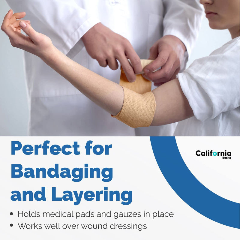 [Australia] - Self Adhesive Bandage wrap - 2 Inches by 5 Yards Cohesive Bandage for All Sports (Pack of 12) | Brown Non-Woven Self adhering Bandage Wrap | Breathable Athletic Tape for Wrists, Knee and Ankle 12 Pack 