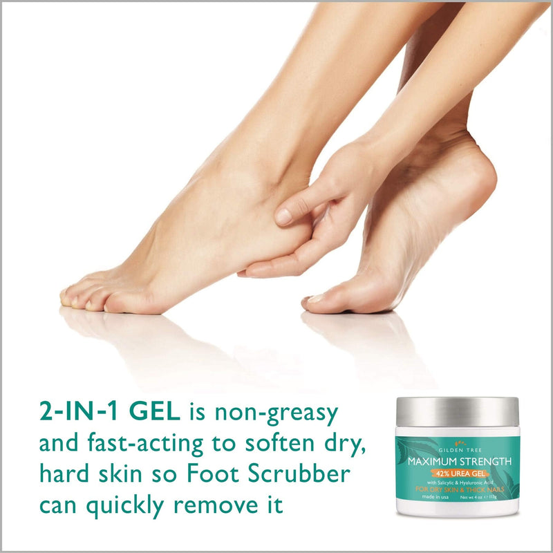 [Australia] - Callus Remover Gel + Foot Scrubber Kit - Pedicure Tools for Dry Cracked Heels 