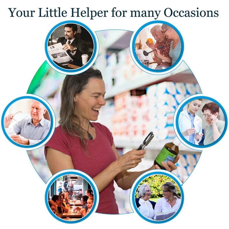 [Australia] - Small-Magnifying-Glass with LED-Light 3X Lighted-Pocket EasY Magnifier -Hand Held Lighted Magnify Glasses for Close Work Reading Books Pill Bottles; Mini Lens for Visually Impaired A Low Vision Aid 