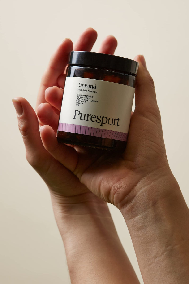 [Australia] - Puresport Unwind Deep Sleep Nootropic Sleep Supplement | 60 Capsules | Ashwagandha, Montmorency Cherry & L-Theanine | Relax & Unwind Unwind Sleep Nootropic 